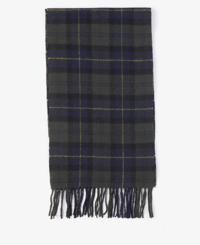 Barbour Tartan Lambswool Sarf Olive Night-1